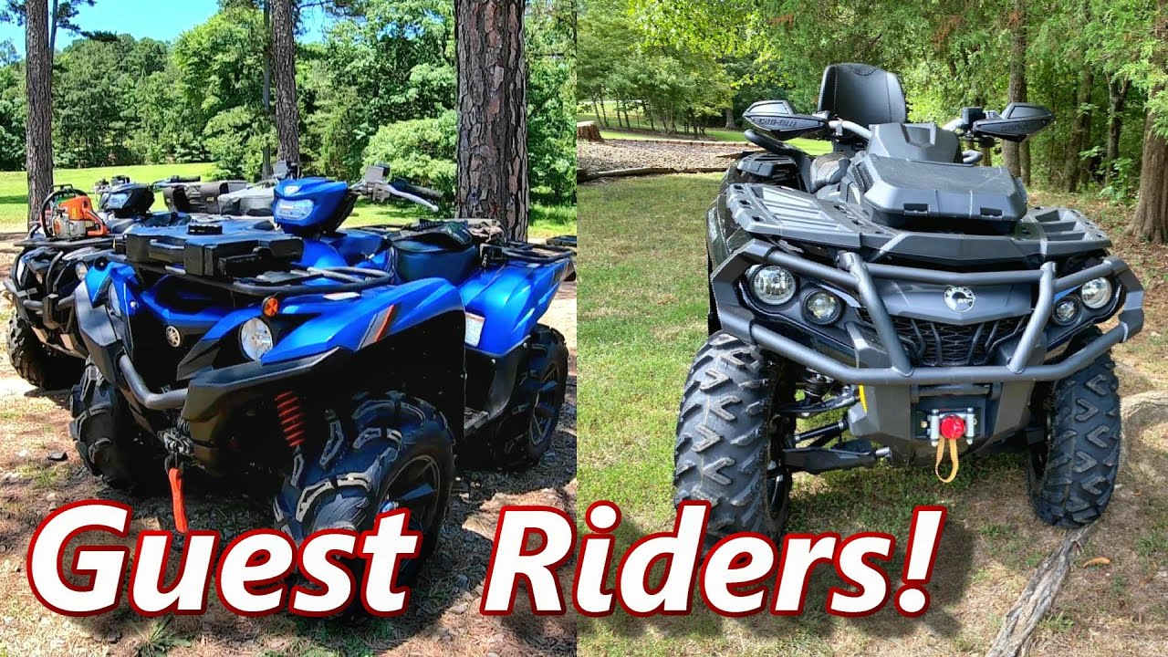 Extreme ATV Ride pt 2, Guest Riders join us! Yamaha Canam Polaris