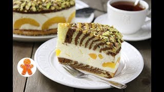 "Peachy Zebra" Cake