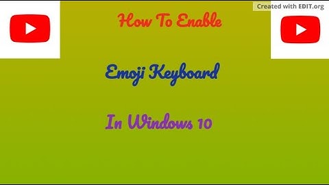 How To Enable Emoji Keyboard In Windows 10 || How-To-Computer