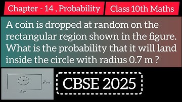 A coin is dropped at random on the rectangular region What is the probability that it will land
