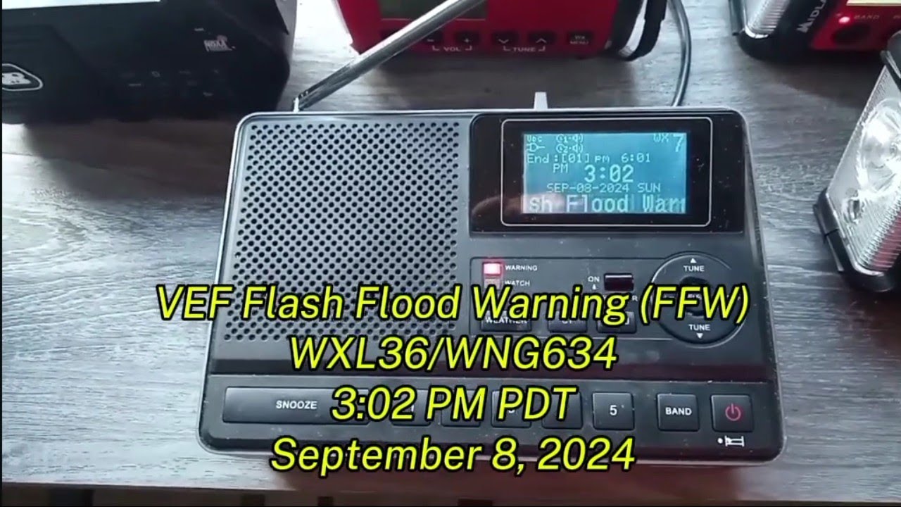 EAS- A VEF Flash Flood Warning Capture on NWR/WXL36 (9/8/24) - YouTube