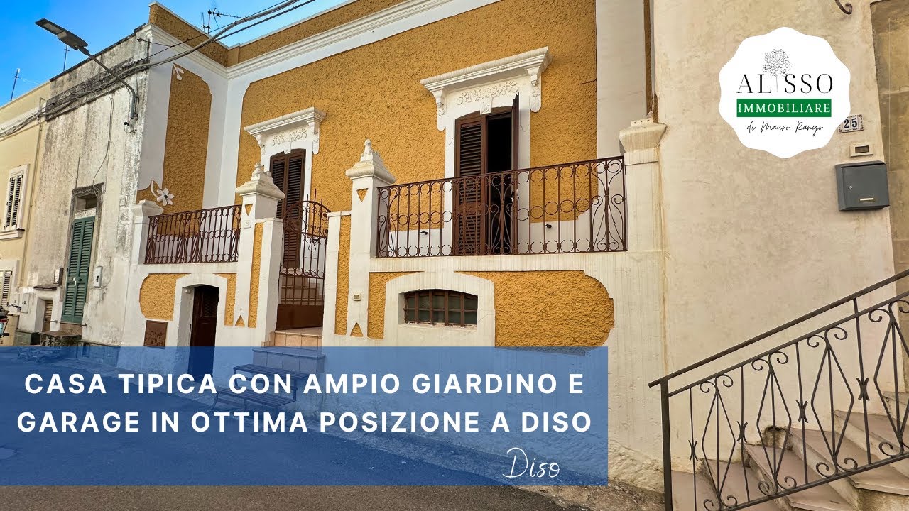 Casa tipica, con ampio giardino e garage, in ottima posizione a Diso