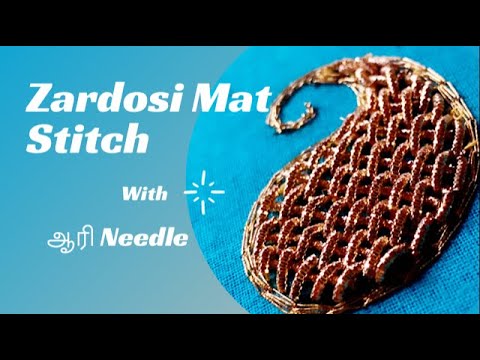 Zardosi Mat Stitch | with Aari needle | TUTORIAL | Class 2