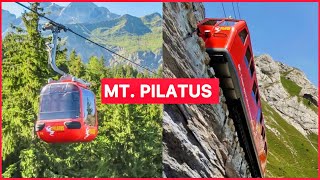 Mount Pilatus Switzerland||Cable Car and Cogwheel Train Ride