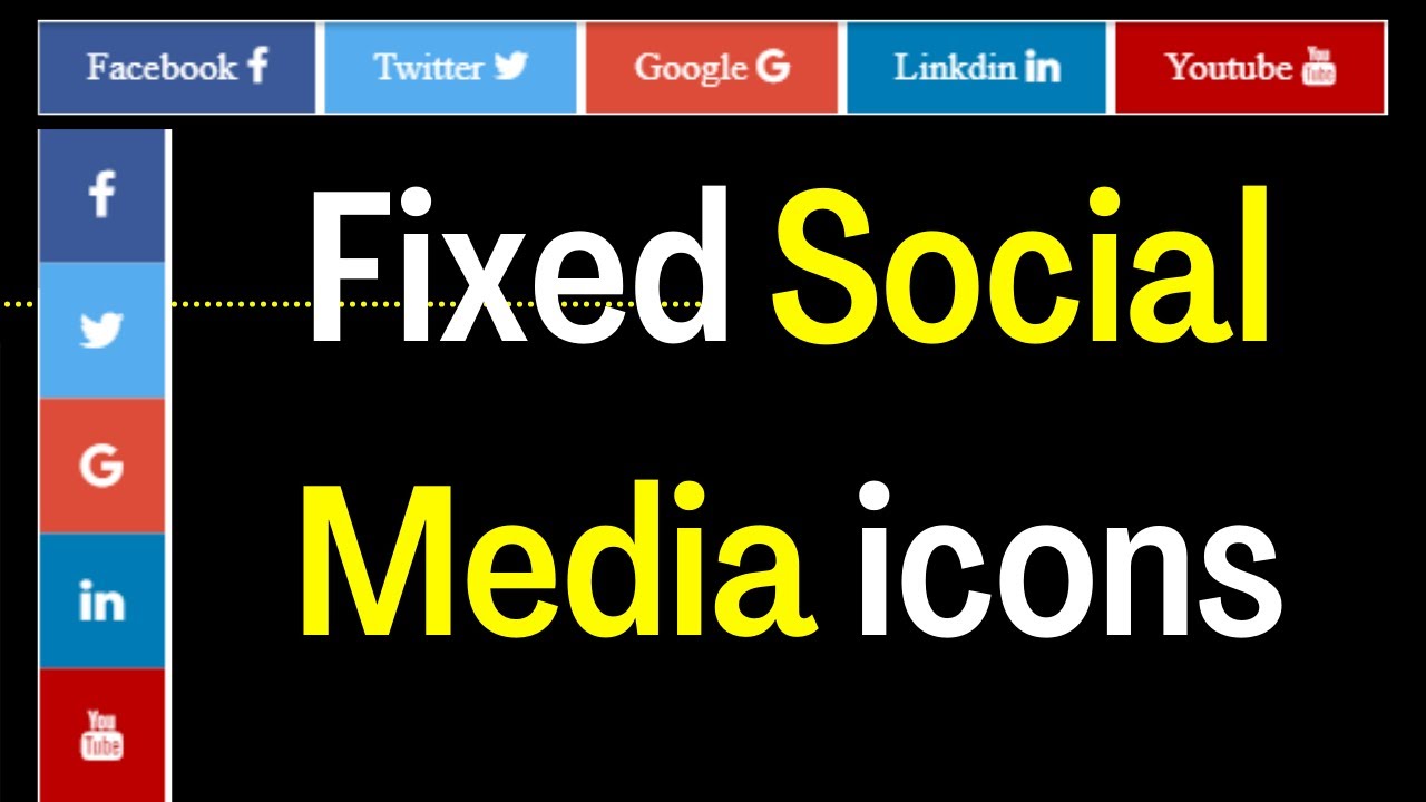 How to make Fixed Social Media Sidebar Widget using HTML & CSS