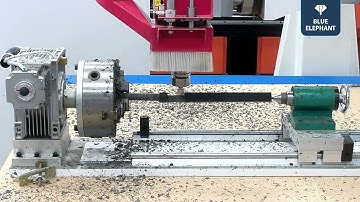 ELECNC 2130 4 axis machine working video