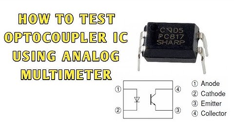 optocoupler testing | how to test optocoupler using analog multimeter