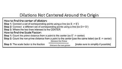 Dilations not centered around the origin