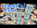 STACKS OF CASH Inside The High Limit Coin Pusher Jackpot WON MONEY ASMR