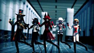 「MMD Hazbin Hotel」 Sir Pentious, Alastor, Lucifer, Angel Dust, Husk | Tokio Funka