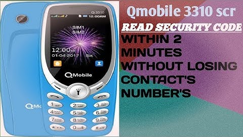 Qmobile 3310 read security code without data lost 100% working | Qmobile scr security read |q3310