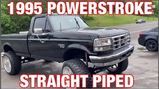 1995 Ford F-250 POWERSTROKE DIESEL EXHAUST w/ 3 INCH STRAIGHT PIPES!