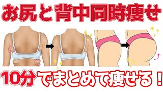 【全集中】お尻と背中をまとめて鍛える！【脂肪燃焼】