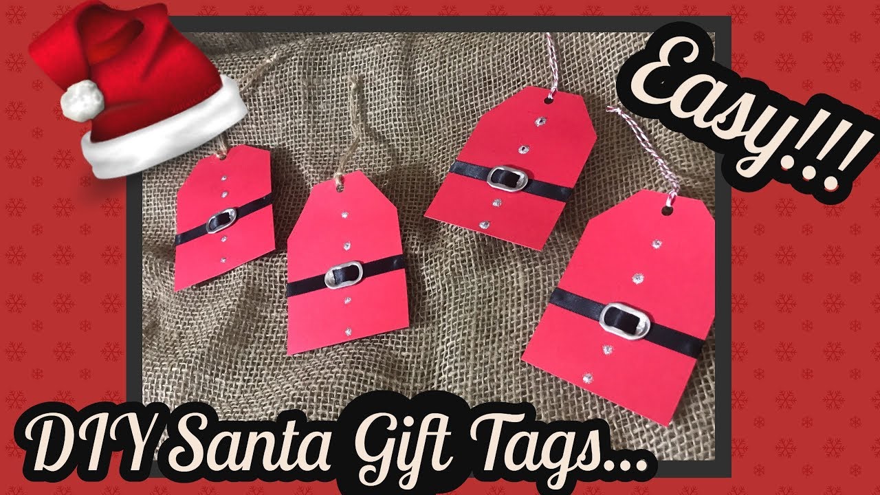 DIY EASY Santa Gift tags using Dollar Tree items.... YouTube