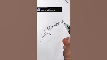 Sign For Yashwanth #shorts #viralshort #calligraphy #signature #trending