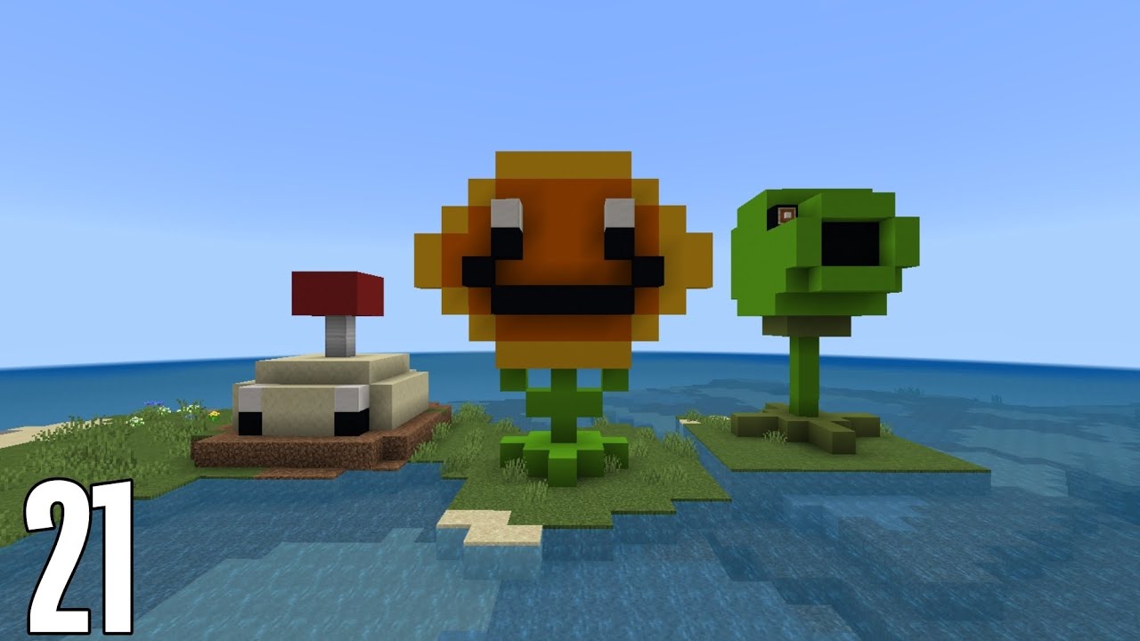 Постройки в майнкрафт 21 часть.Растения из игры 