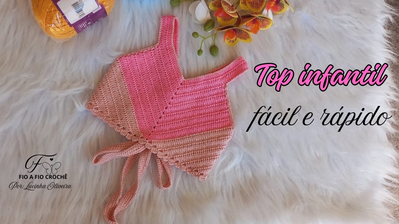 Moda Kids em Crochê: Aprenda a Fazer um Top Cropped Infantil Charmoso