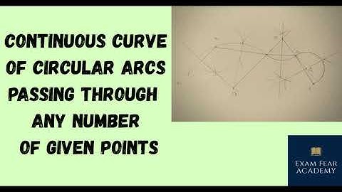 CONTINUOUS CURVE | CONINUOUS CURVE OF CIRCULAR ARC PASSING THROUGH ANY NUMBER OF GIVEN POINTS