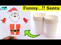 DIY Very Funny Paper Cup Santa Claus | How to make santa claus | Santa claus craft | Paper cup craft