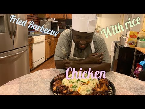 Fried Barbecue Chicken with Rice