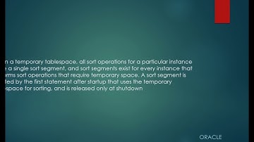 DBA | Oracle DBA | Tablespace | Temp Basics