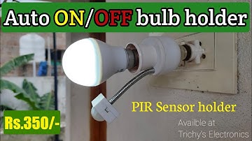 Sensor bulb holder | PIR sensor holder | GM | Automatic ON/OFF holder@solarjunction22
