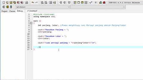PROGRAM SEDERHANA MENGHITUNG LUAS BANGUN DATAR - C++
