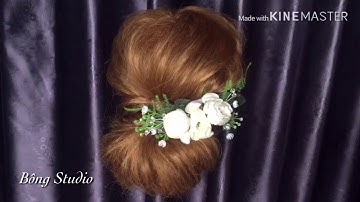 Hướng dẫn bới tóc cô dâu ( tóc dành cho dự tiệc cưới 12) Bông Studio