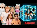 O ÚLTIMO A SAIR DA CAIXA VENCE com MEU IRMÃO e MEUS FILHOS no ROBLOX