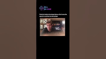 "Stanford students are changing lives with these groundbreaking glasses!  They transcribe speech in