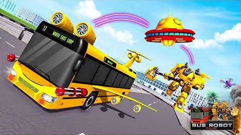 Bus Robot Car 3d - Hammer Robot Transforming Game