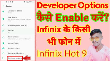 How To Enable Developer Option On Infinix Hot 9