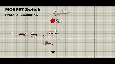 MOSFET as a Switch Simulation Using Proteus | LED Control with Push Button