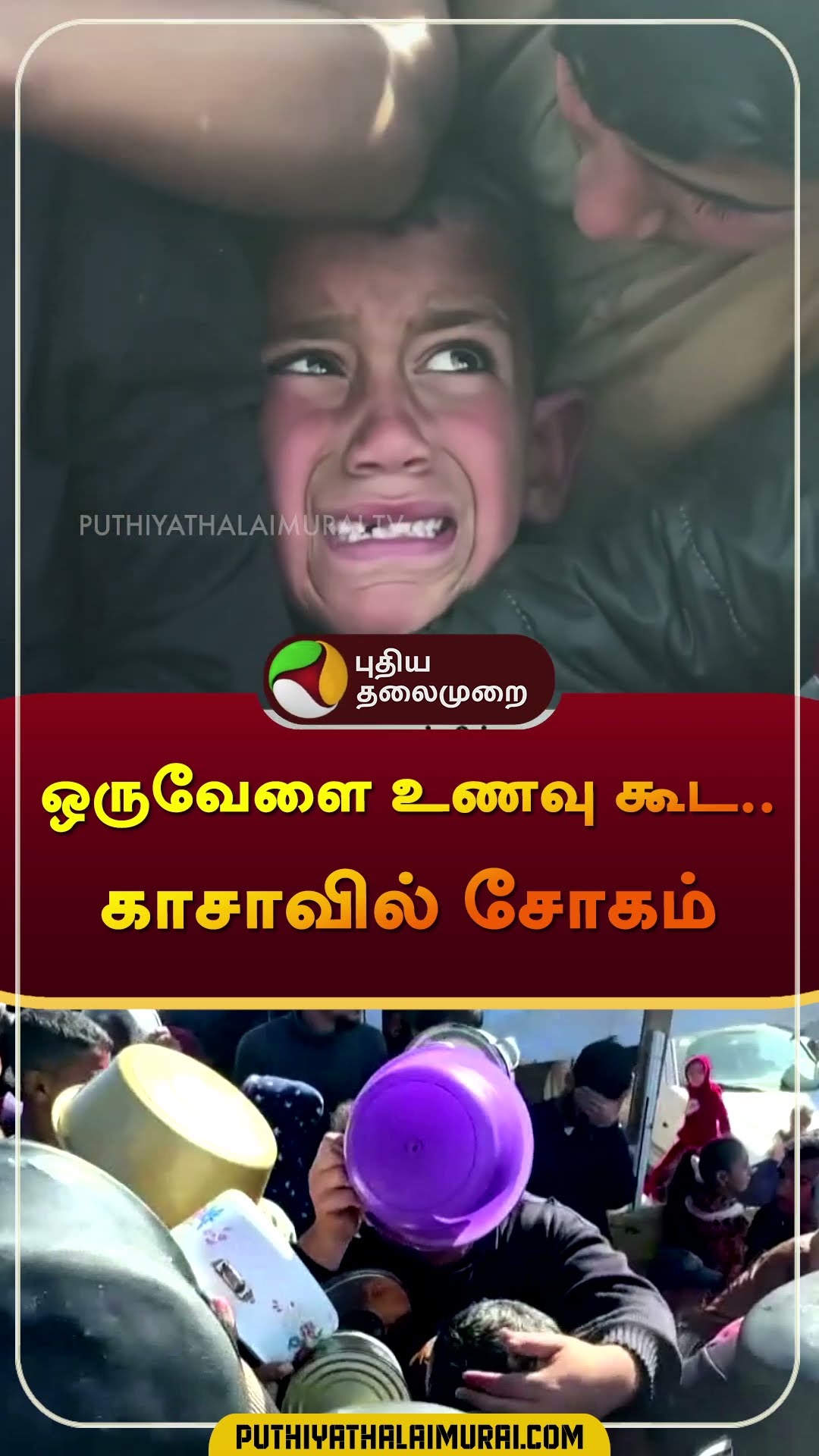 ஒருவேளை உணவு கூட.. காசாவில் சோகம் | #GAZA | #war | #food | #shorts