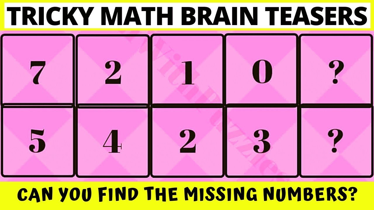 can you solve this tricky puzzles?  Maths puzzles, Math puzzles brain  teasers, Math genius