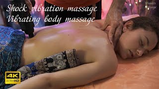 Shock vibration (wave) massage. Vibrating back massage