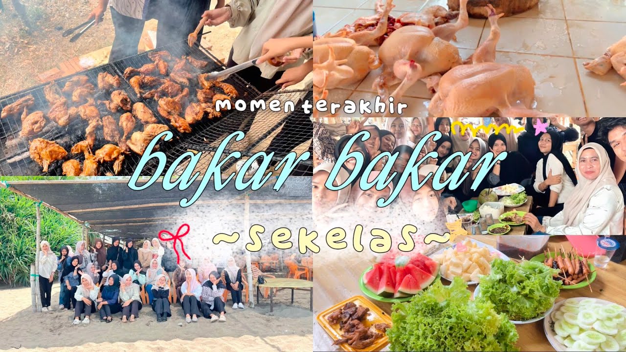 [ SCHOOL VLOG ] edisi bakar bakar sekelas di pantai 🏝️ 🍗
