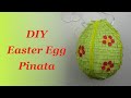 Easter egg pinata with flowers. DIY Pinata