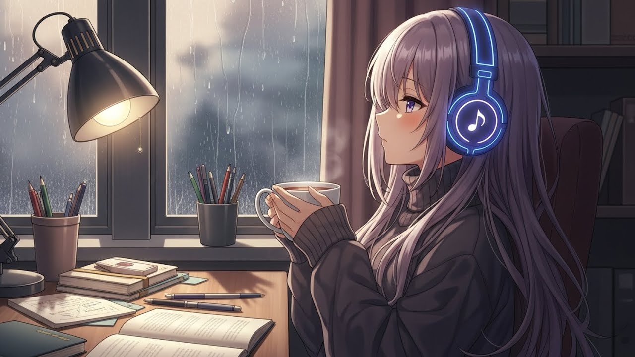 Rainy Night LoFi 🌙 Study & Relax Beats for Focus, Work & Calm | Deep ...