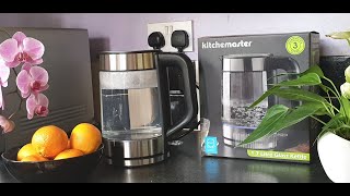 Kitchen Master 1.7 Litre Glass Kettle Review and Testing  the Time.