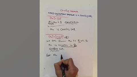 cauchy sequence