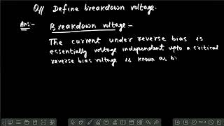 Breakdown voltage I Semiconductor I CBSE