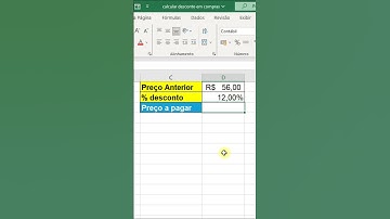 Desconto em porcentagem no Excel  #excelbr