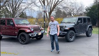 Jeep Wrangler Sahara 4xe vs Rubicon 4xe owners comparison for a family hauler/everyday driver