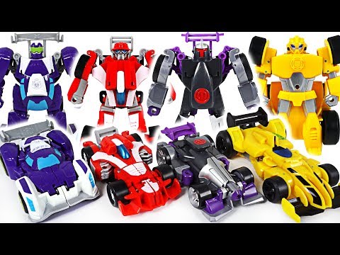 Robocar Poli was caught by dinosaurs, monkey! Transformers Rescue Bots Racing Car! - DuDuPopTOY