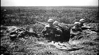 French and American troops prepare for battle of Marne during World War I. HD Stock Footage