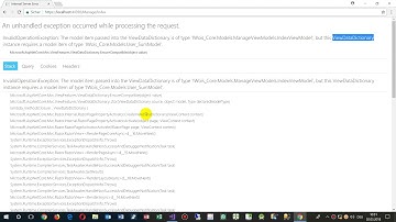 InvalidOperationException: The model item passed into the ViewDataDictionary