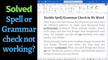 How to turn on spell check in Word | Grammar/Spell check not working in Ms Word [2022]
