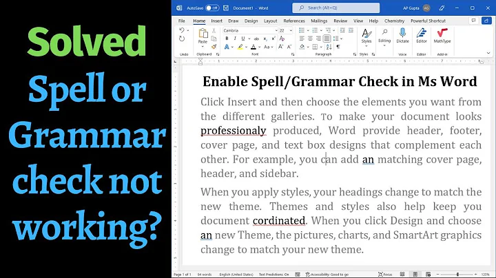 How to turn on spell check in Word | Grammar/Spell check not working in Ms Word [2022]