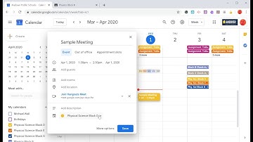Create Hangouts Meet from Google Calendar